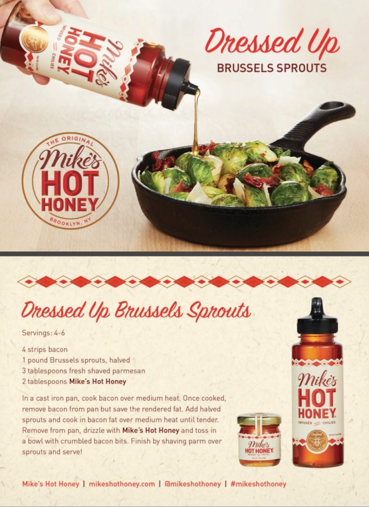mike hot honey-dressed up brussels sprouts recipe card-mypanier