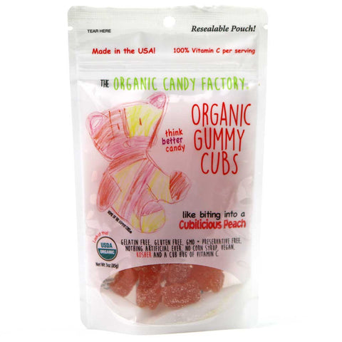 organic candy factory-organic gummy cubs peach-mypanier