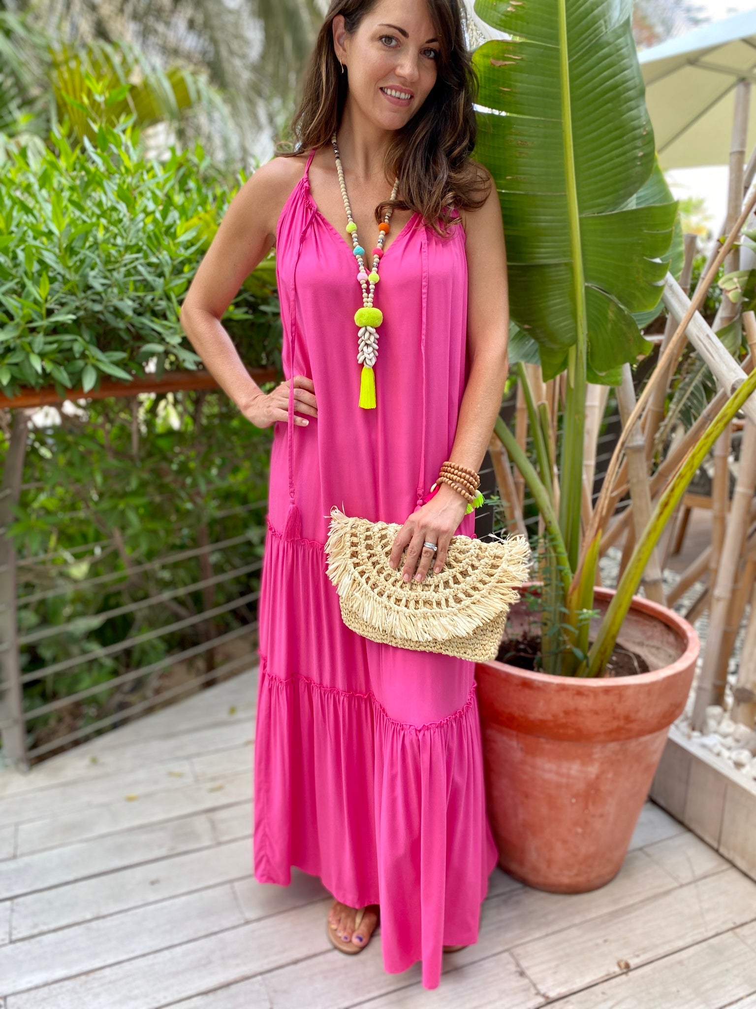 Daisy Dress - Hot Pink
