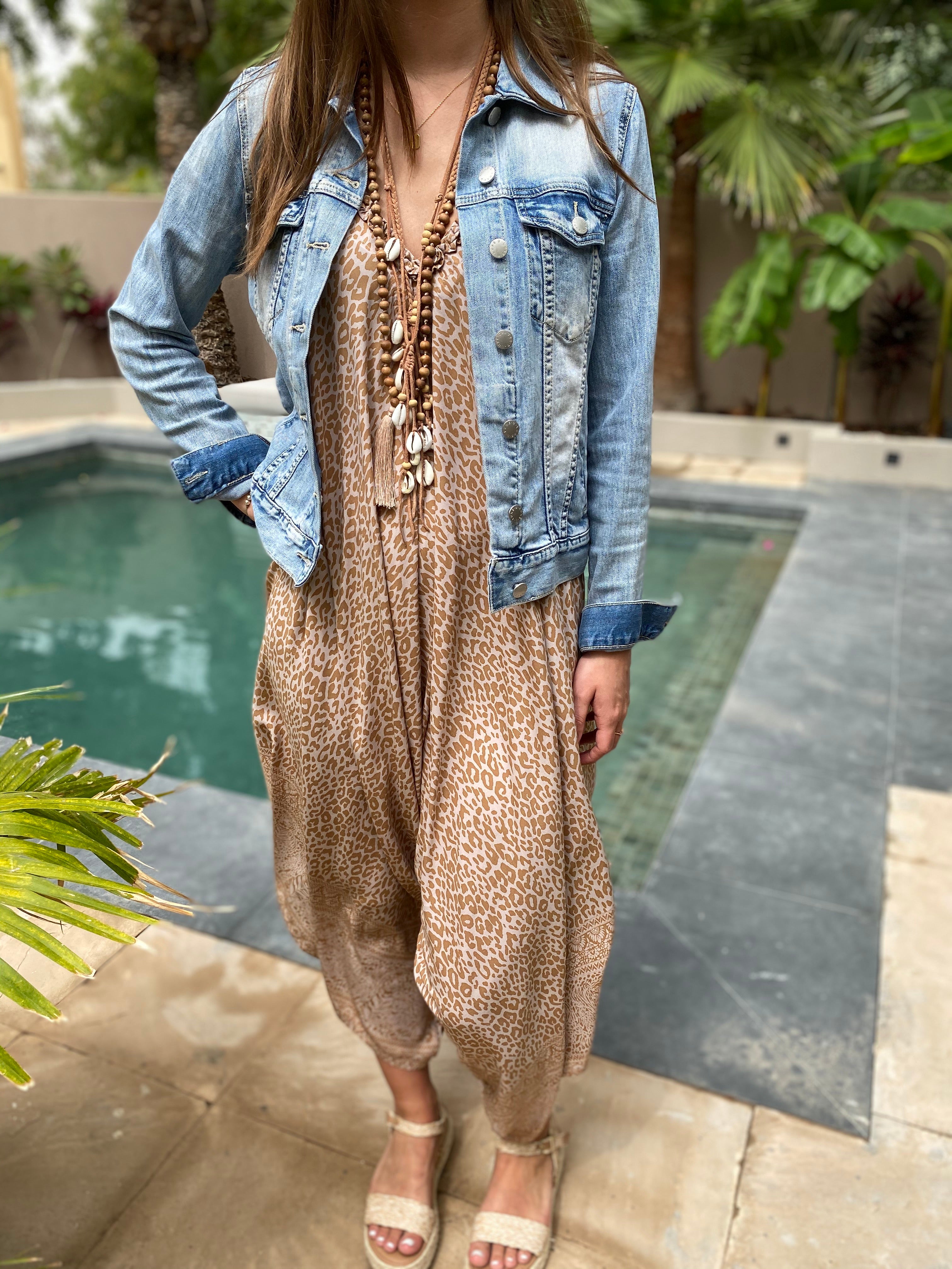 Jumpsuit - Brown Leopard
