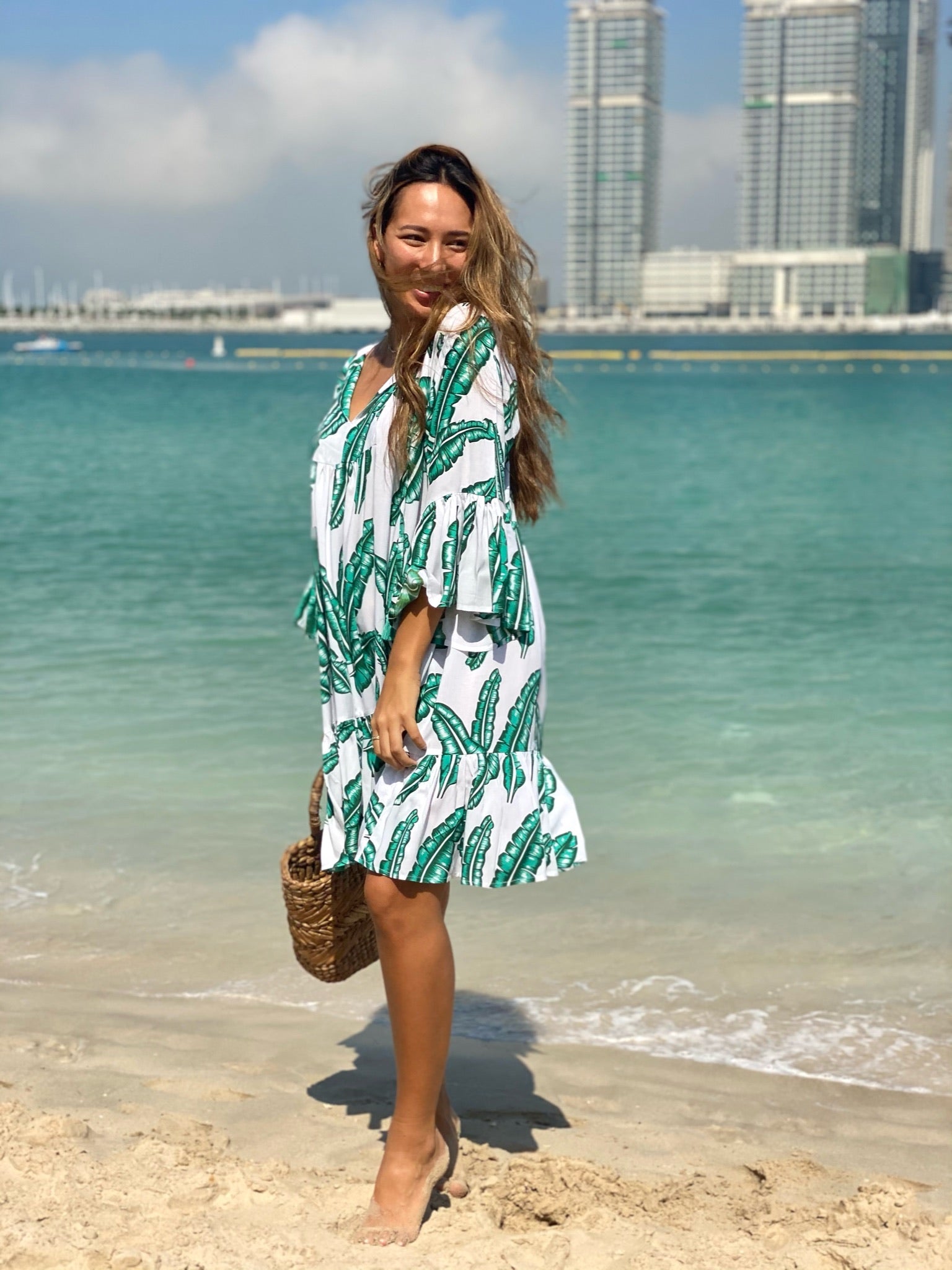 Christmas Tree Dress - Bright Green Palm