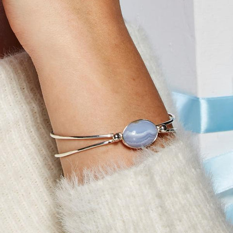 blue lace agate bracelet 