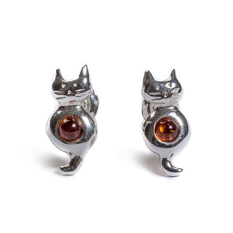 Sitting Cat Stud Earrings