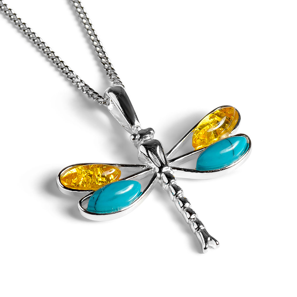 turquoise dragonfly necklace