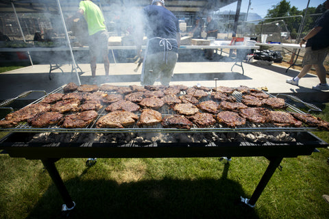 Grillin' up some grub.