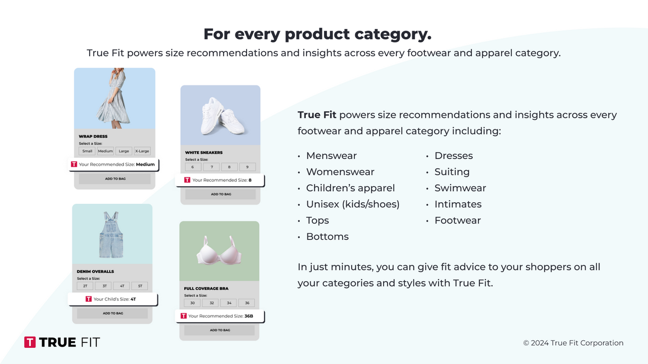 Images de l'interface utilisateur présentant les catégories de produits