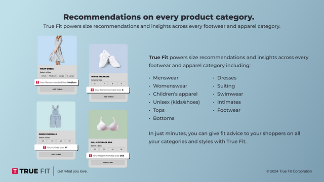 Imágenes de UI mostrando categorías de productos