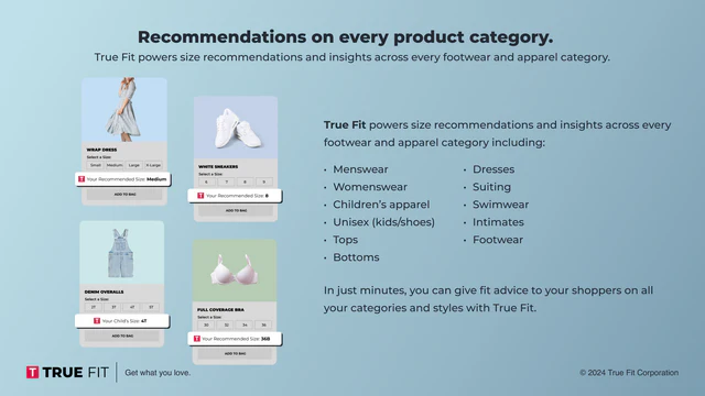 Imágenes de UI mostrando categorías de productos