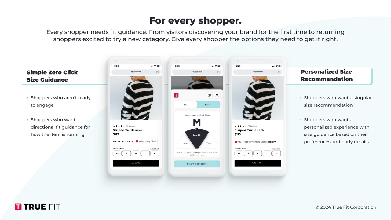 True Fit: AI Size Guidance - True Fit: AI Size Guidance
