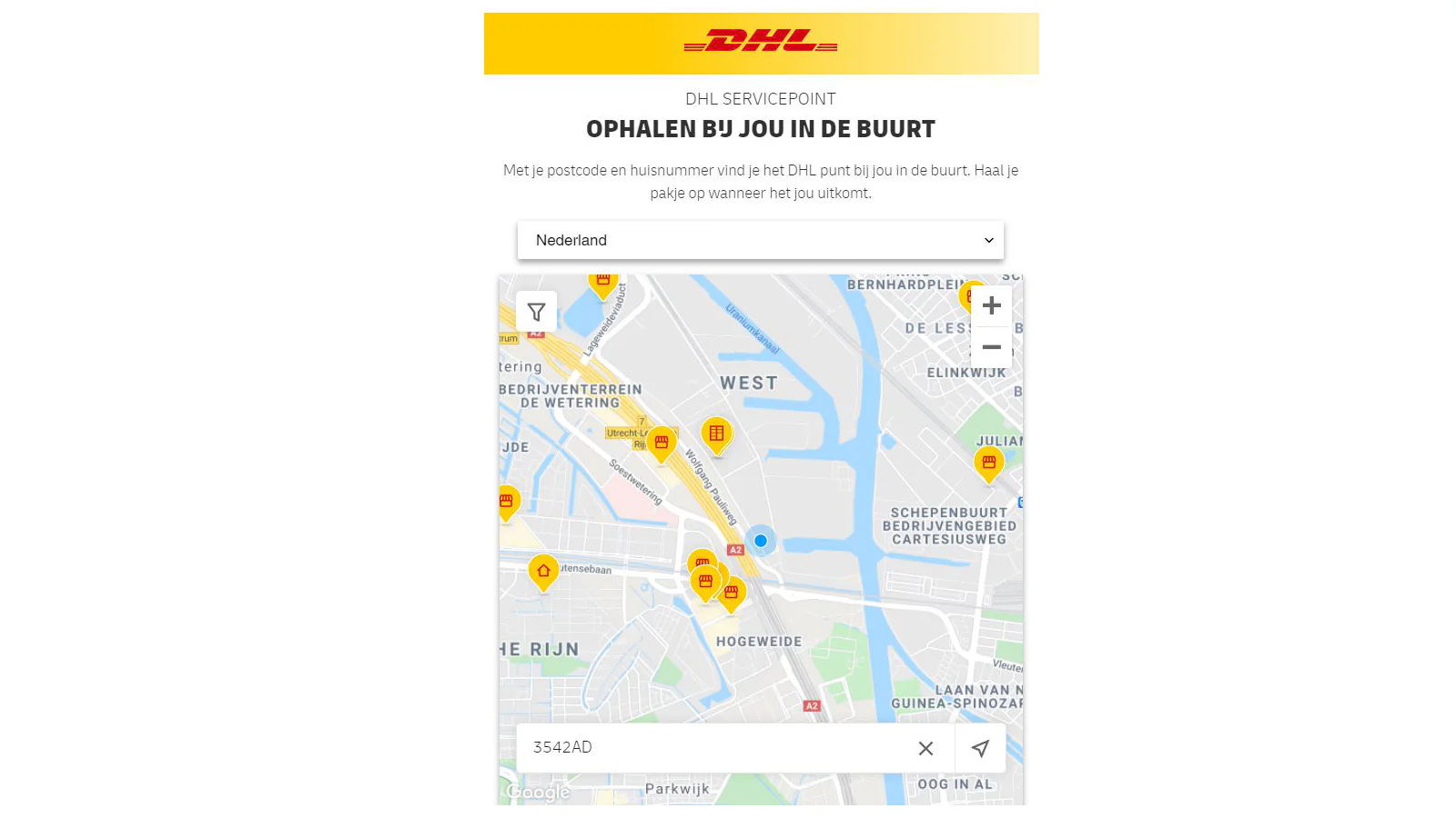 Kies voor een DHL ServicePoint in de winkelwagen