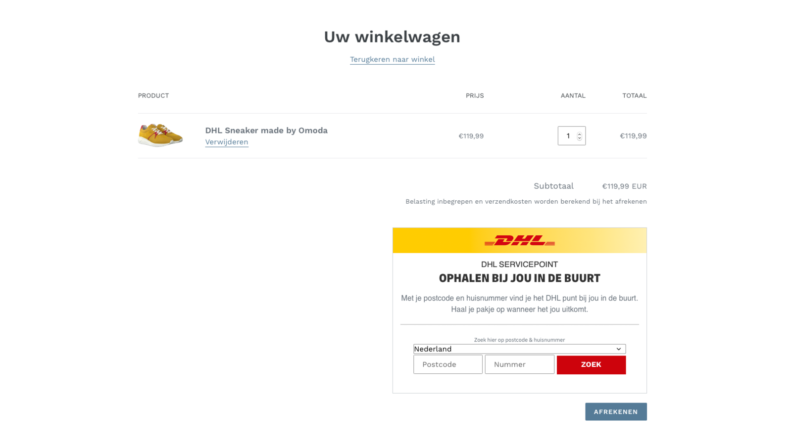 DHL eCommerce Screenshot