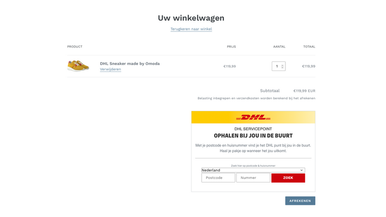 DHL eCommerce Screenshot