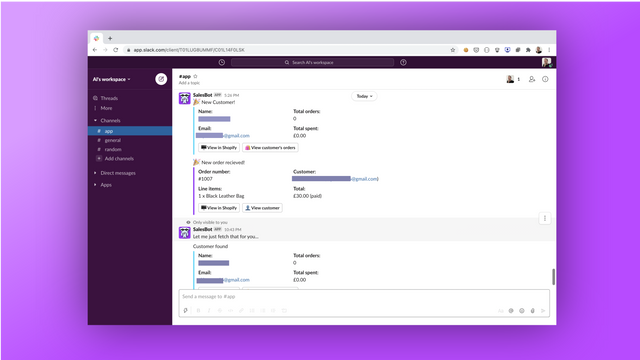 Erhalten Sie wichtige Geschäftsbenachrichtigungen direkt in Slack