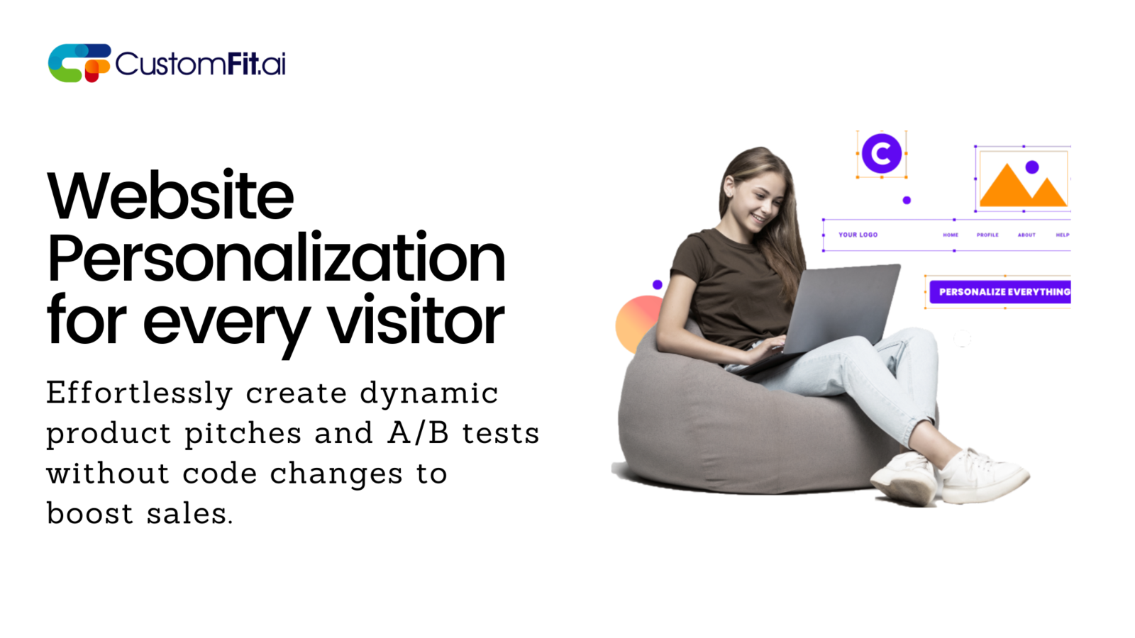 CustomFit er en NoCode Website Personalisering for hver besøgende