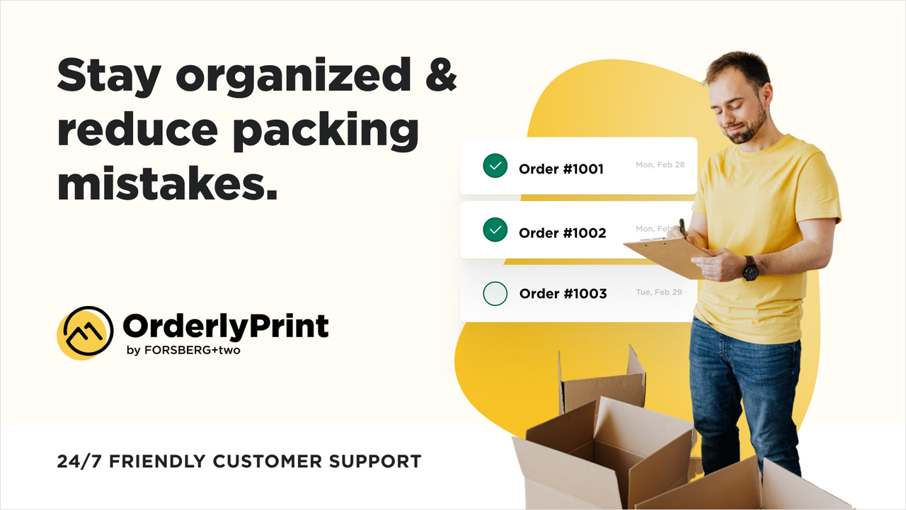 OrderlyPrint. Pick, pack, invoice and fulfill faster