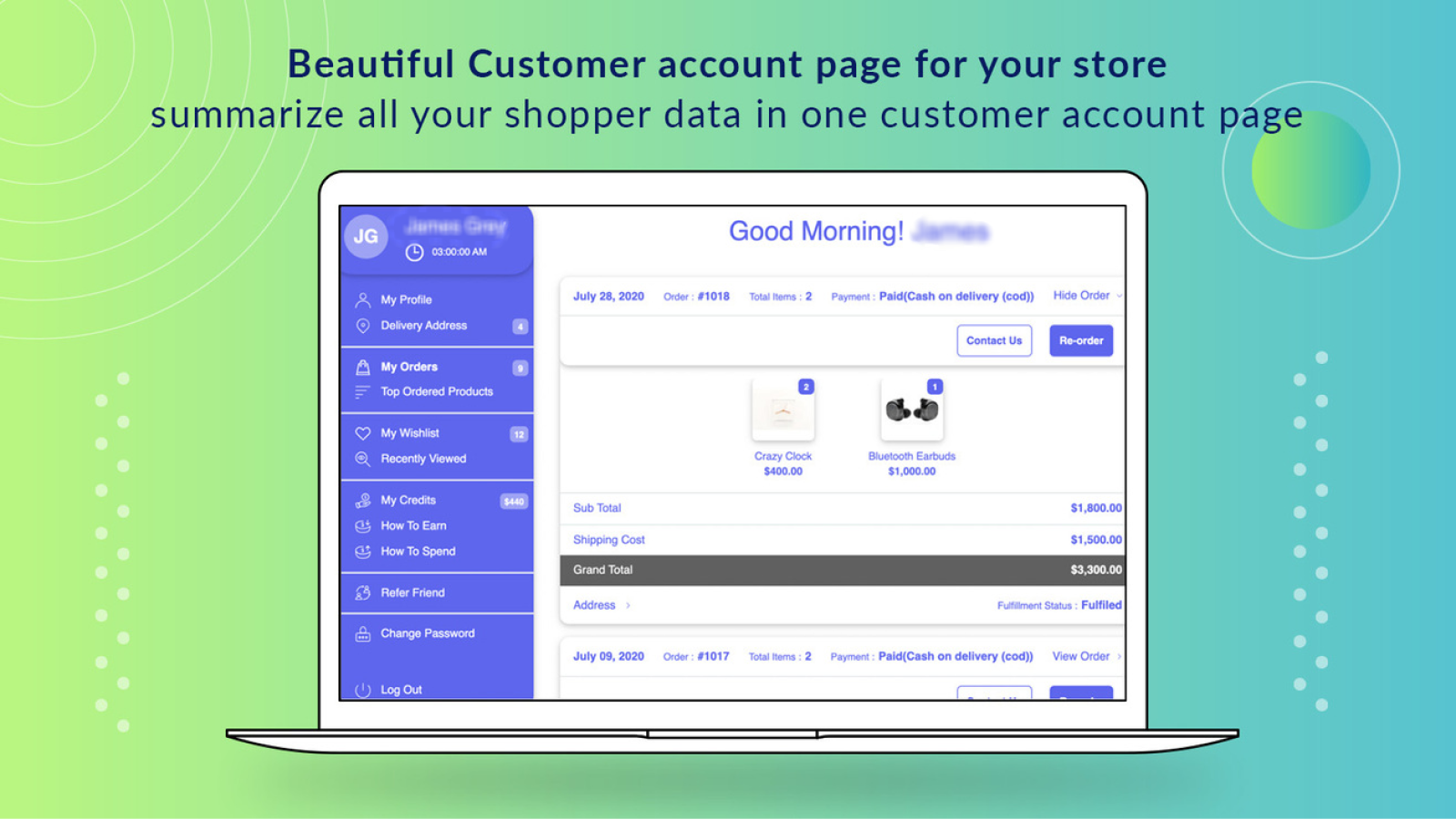 Shopify klantaccountpagina - DUO