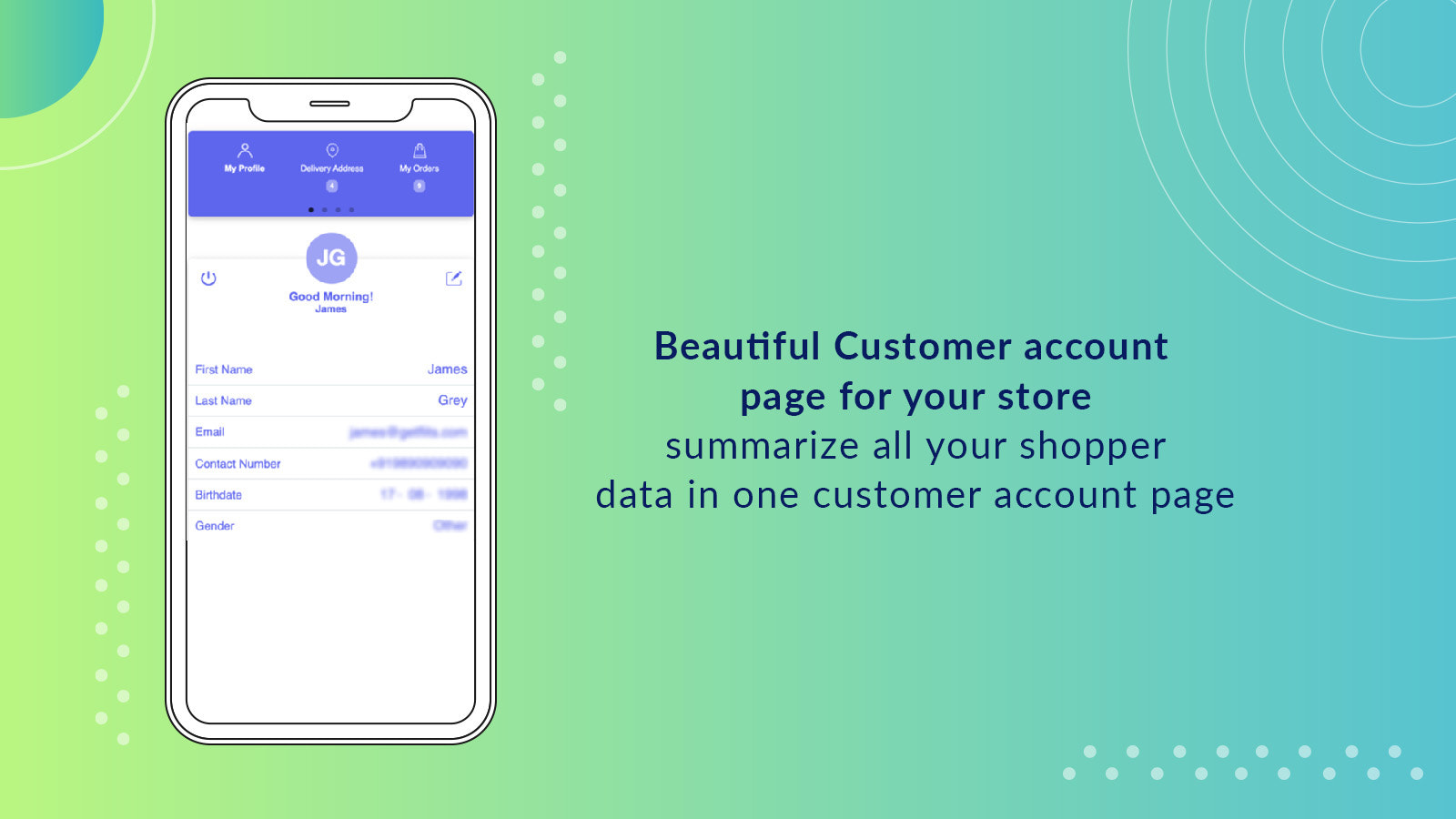 Let Shoppers access customer account page on mobile web too. 