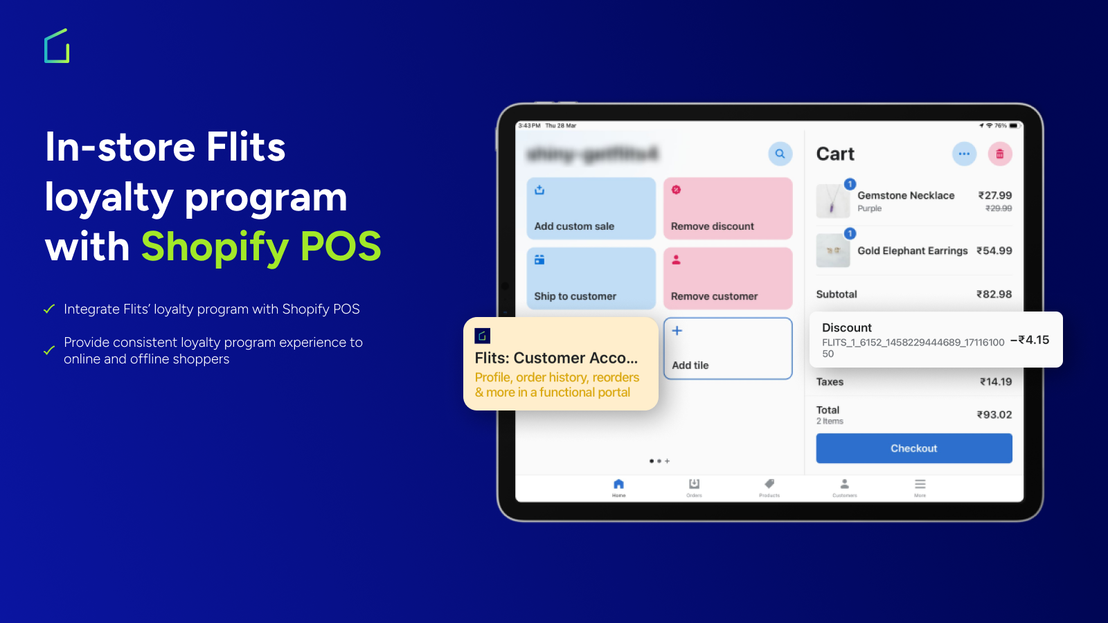 Flits:Customer Account,Rewards Screenshot