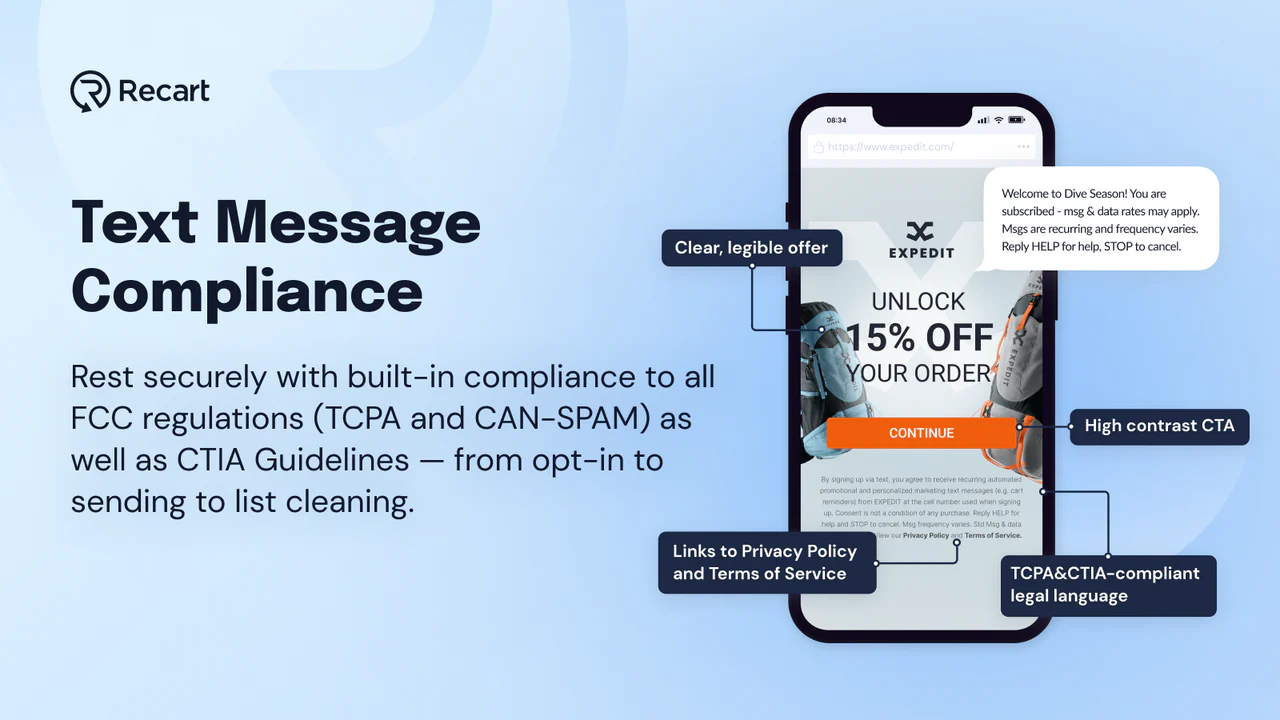 Text Message Compliance Features