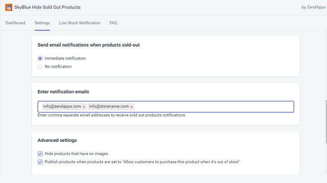 AutoHider : Sold Out Products oculta las configuraciones de productos agotados 2