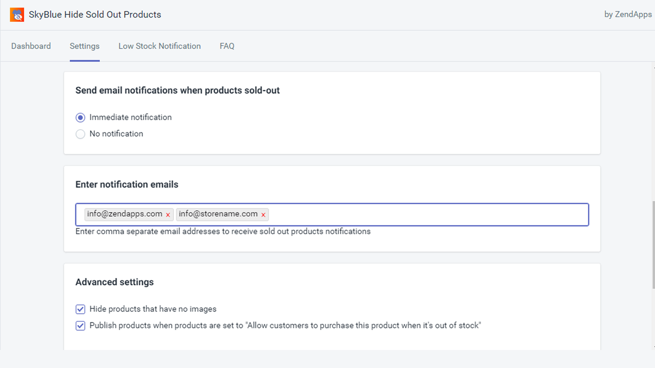 AutoHider : Sold Out Products oculta las configuraciones de productos agotados 2