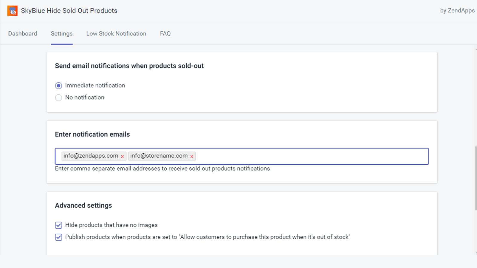 AutoHider : Sold Out Products oculta las configuraciones de productos agotados 2