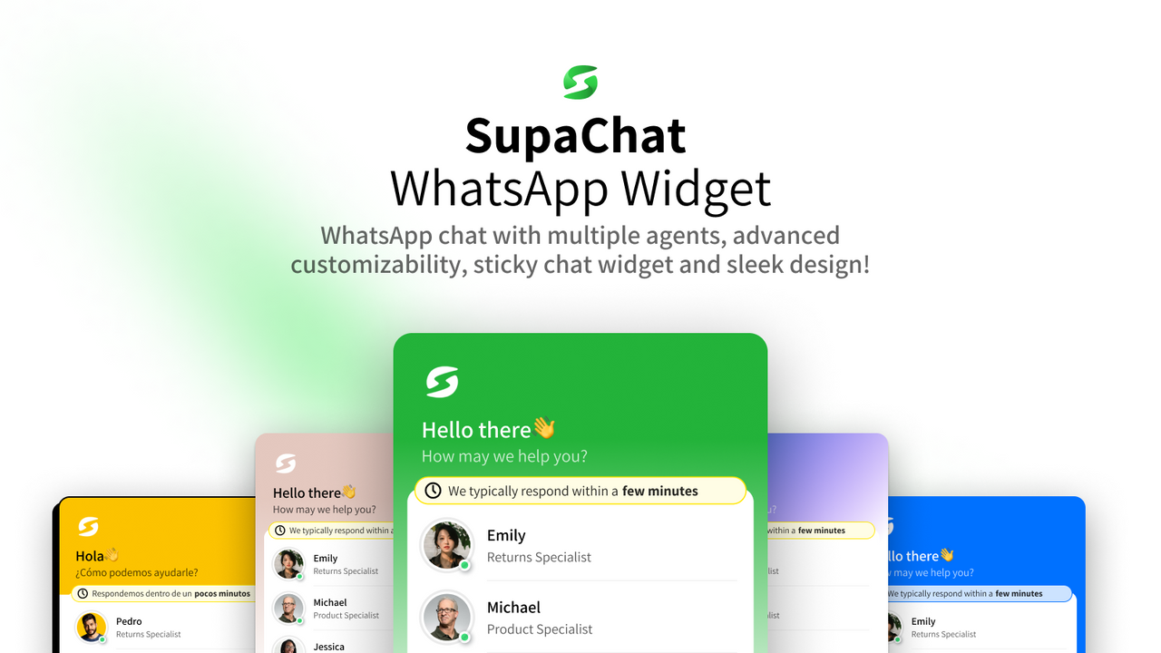 SupaChat: Widget Avançado do WhatsApp para Shopify