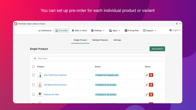 Configurar a pré-encomenda de um produto na loja da Shopify