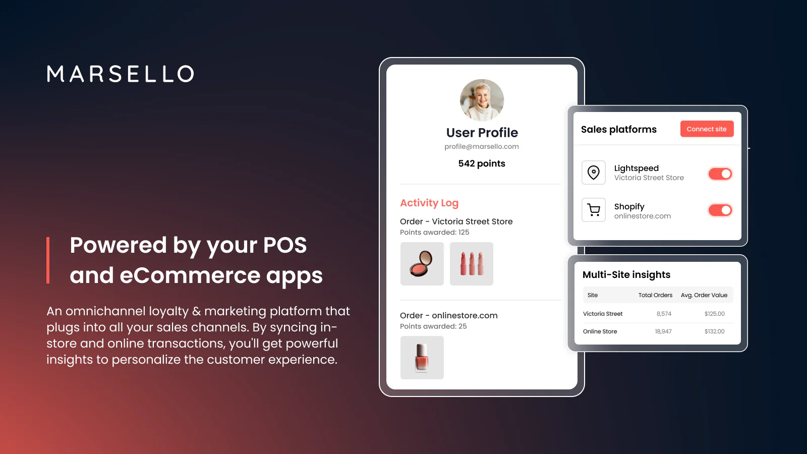 Outils omnicanal qui se connectent à vos systèmes de commerce électronique et POS