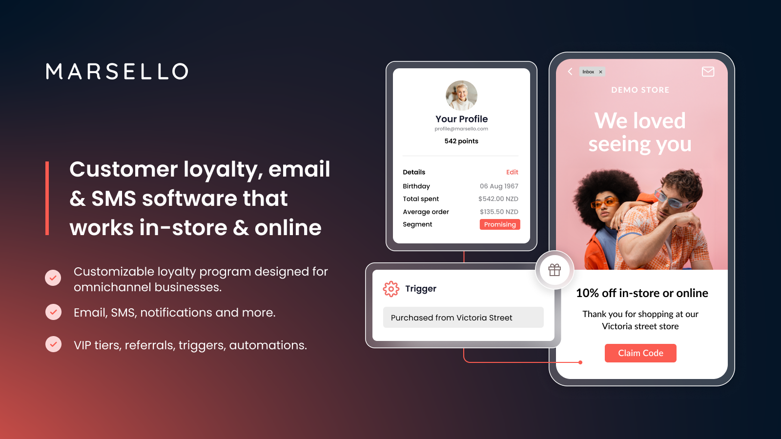 Marsello: Loyalty, Email, SMS Screenshot