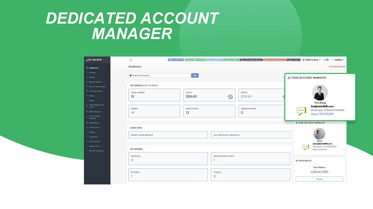 Toegewijde Account Manager