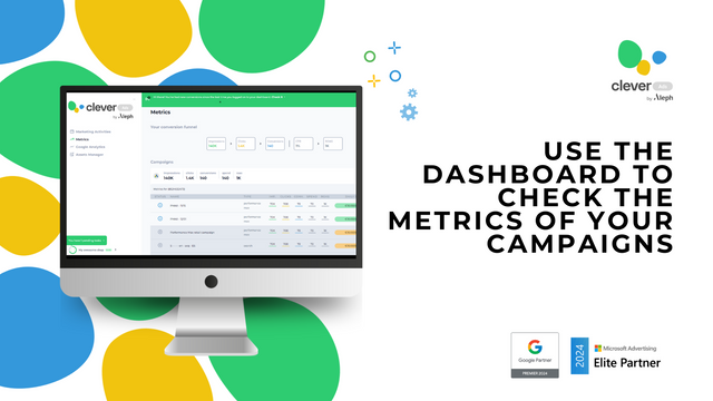 Use the dashboard to check the metrics of your campaigns