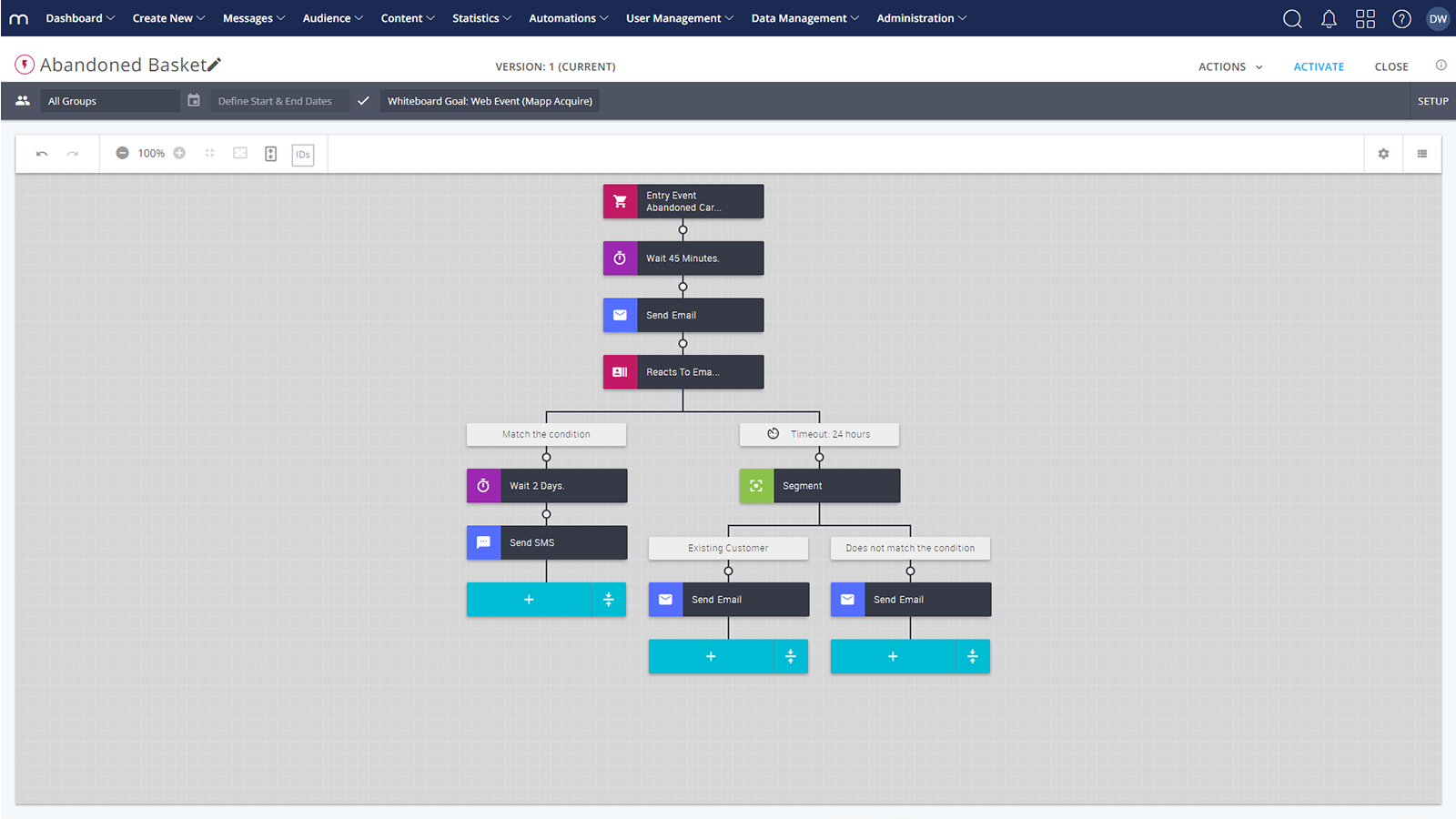 Kampagnen-Automatisierung in Mapp Engage