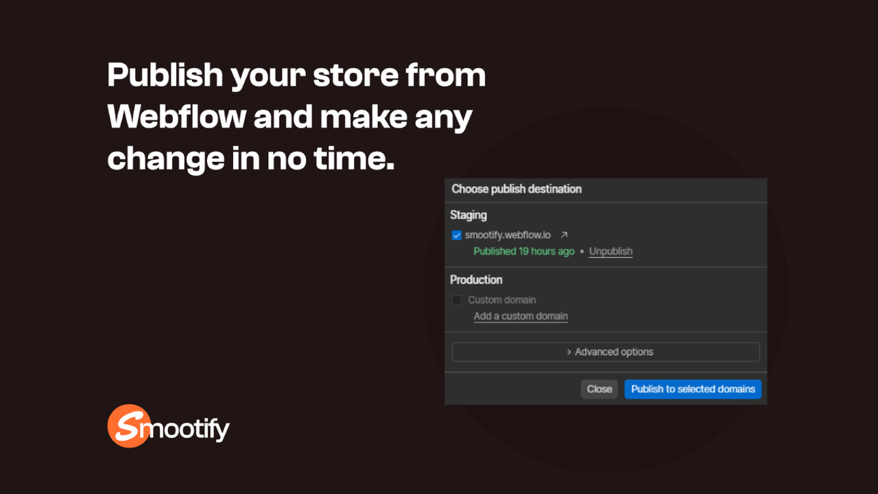 Develop and deploy your store entirely in Webflow