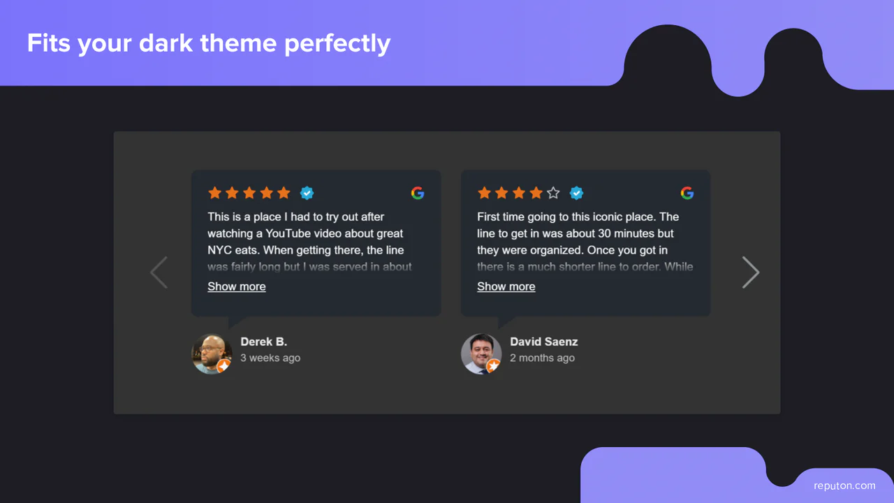 shopify google reviews dark theme