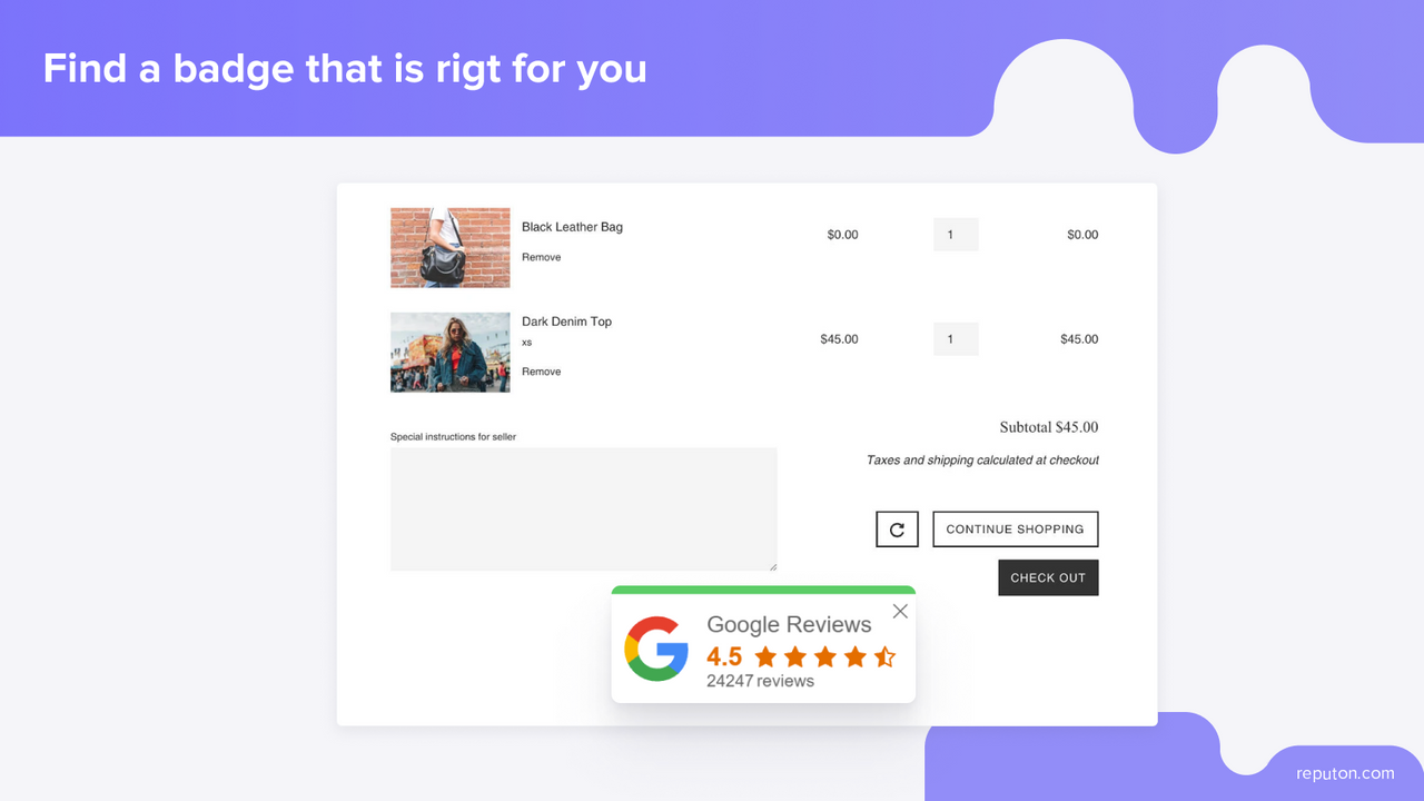 shopify google reviews carousel widget