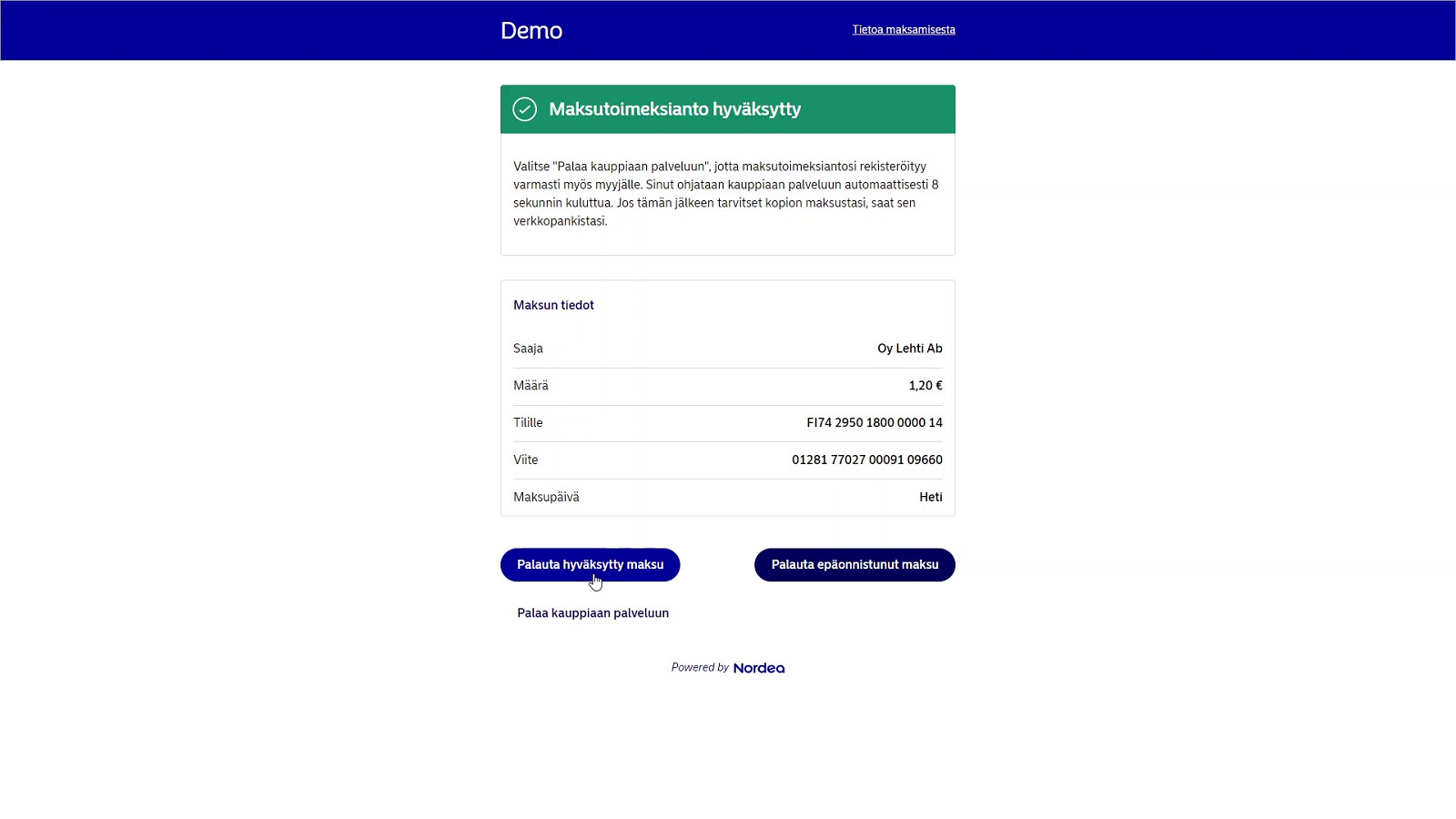 Nordea betalingstrin 1