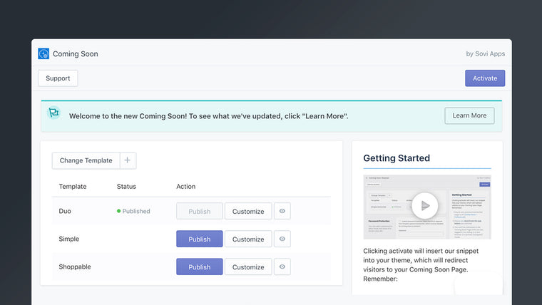 Coming Soon Pre‑Launch Builder Screenshot