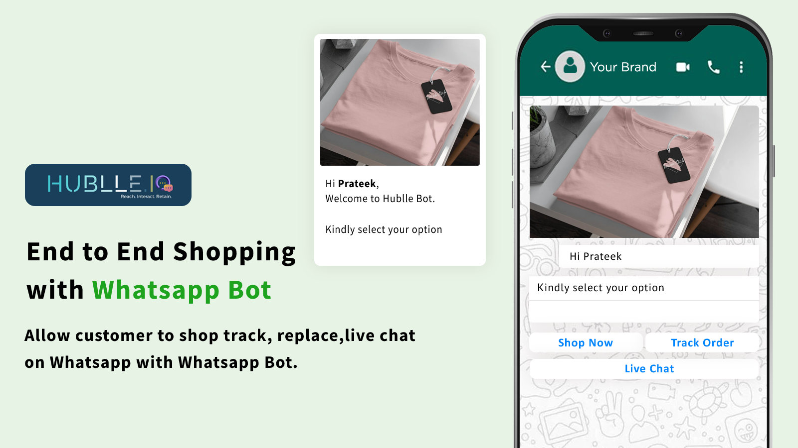 Shop,Track,Live Chat, Replace Everything on Your Whatsapp Number