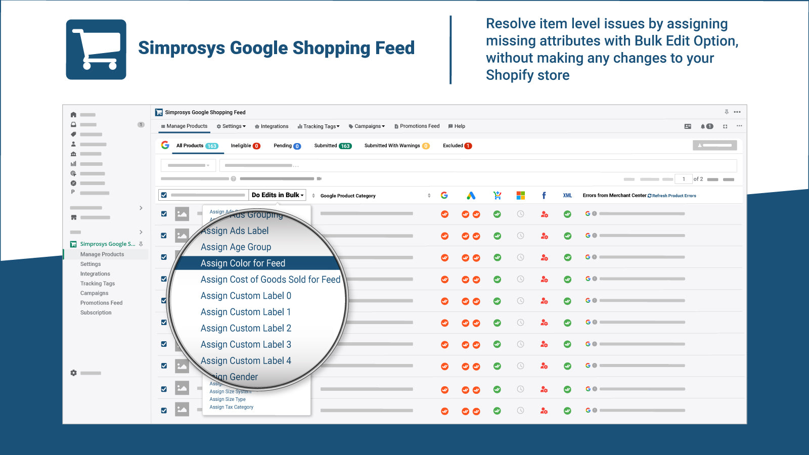 Simprosys Google Shopping Feed Screenshot