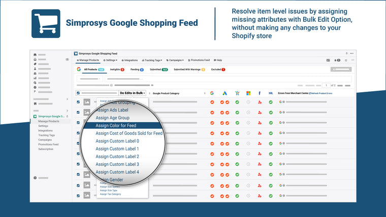 Simprosys Google Shopping Feed Screenshot