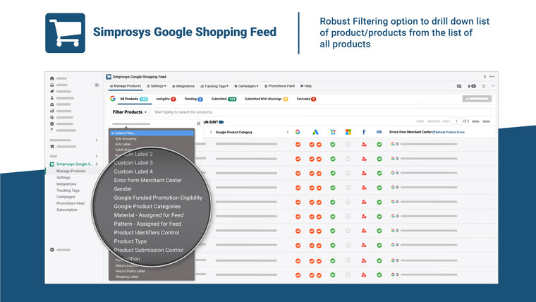 Simprosys Google Shopping Feed Screenshot