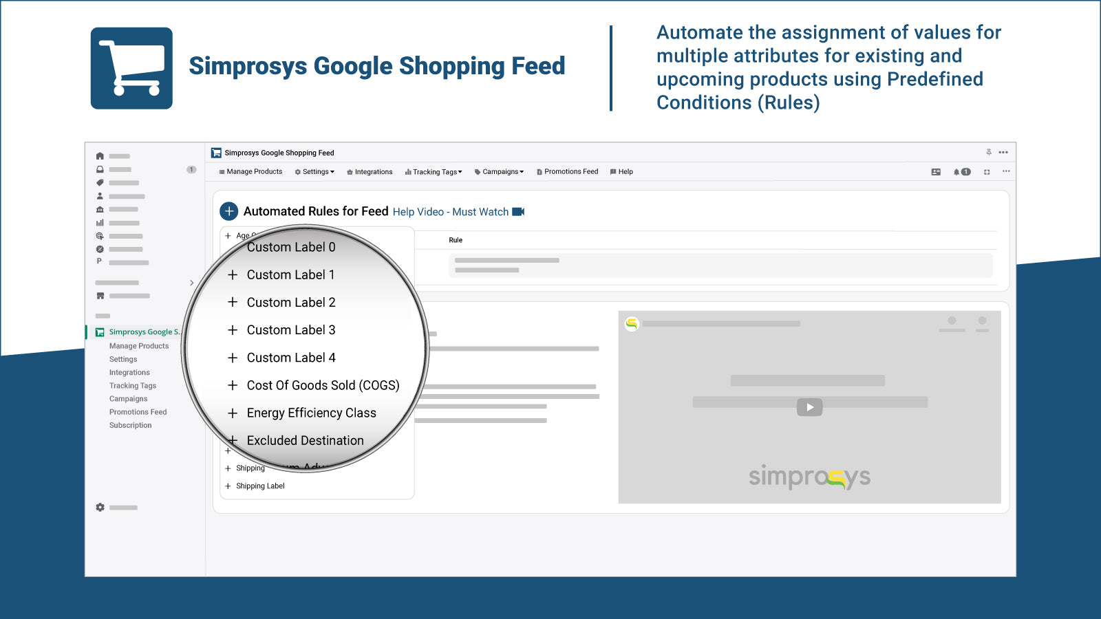 Simprosys Google Shopping Feed Screenshot