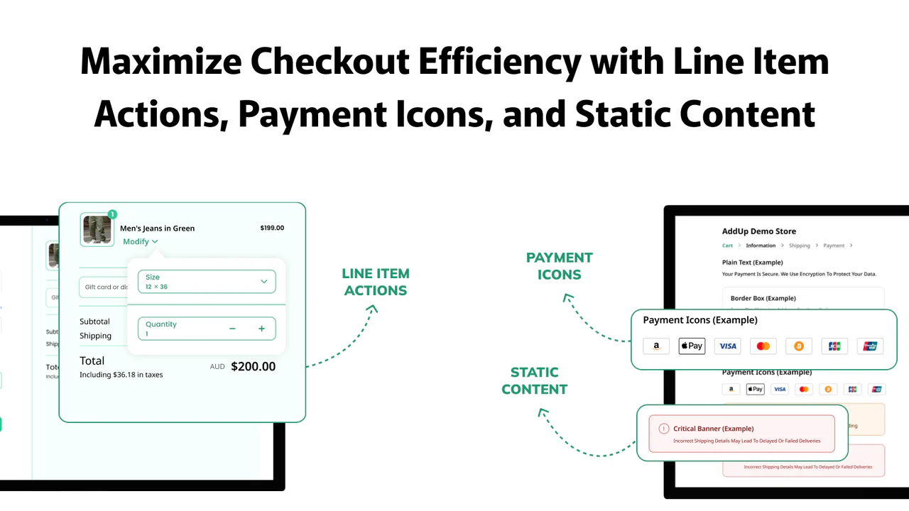 Enhance Shopify Checkout with Line Items and Payment Icons