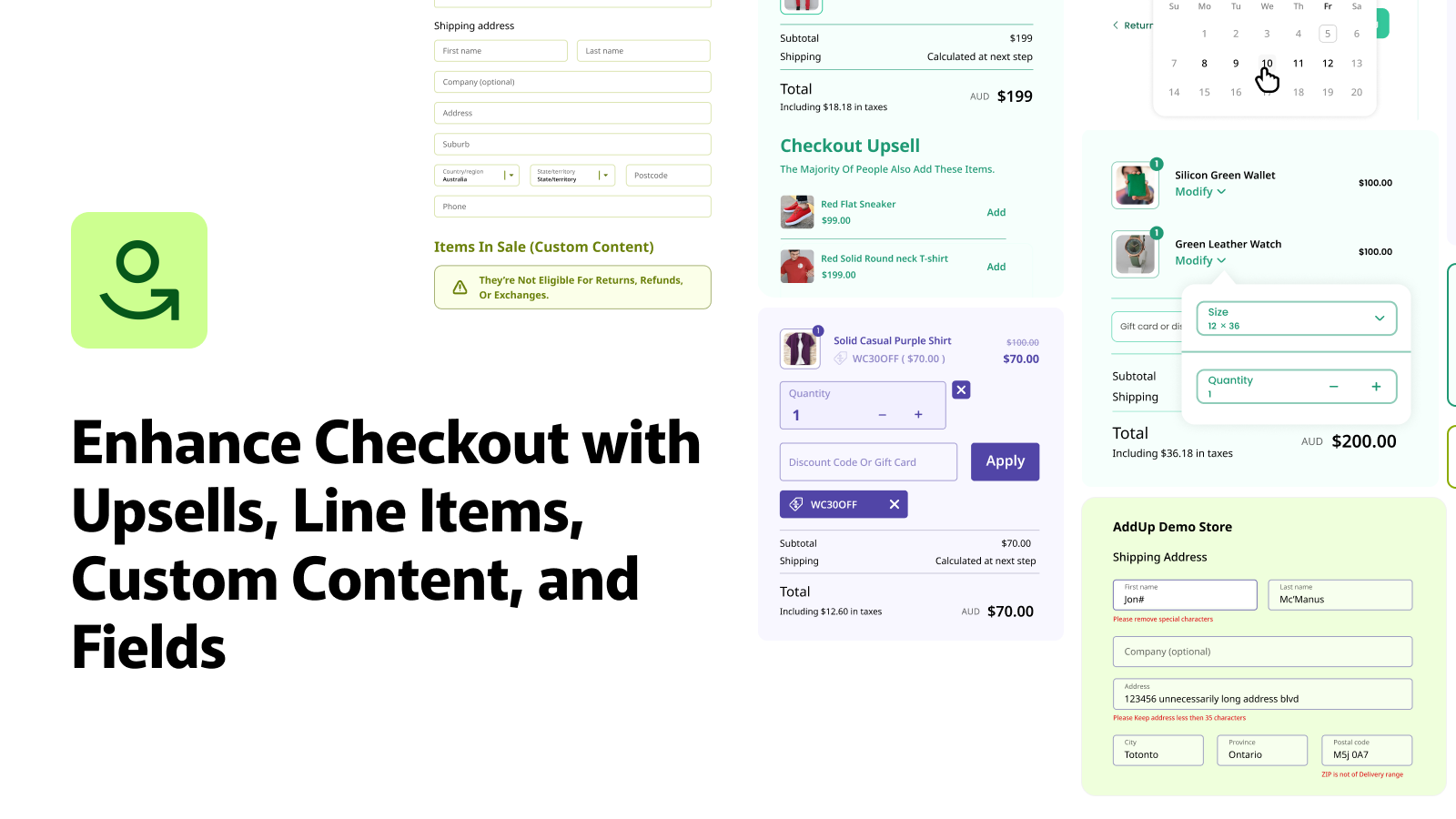 AddUp Checkout Customizer Screenshot