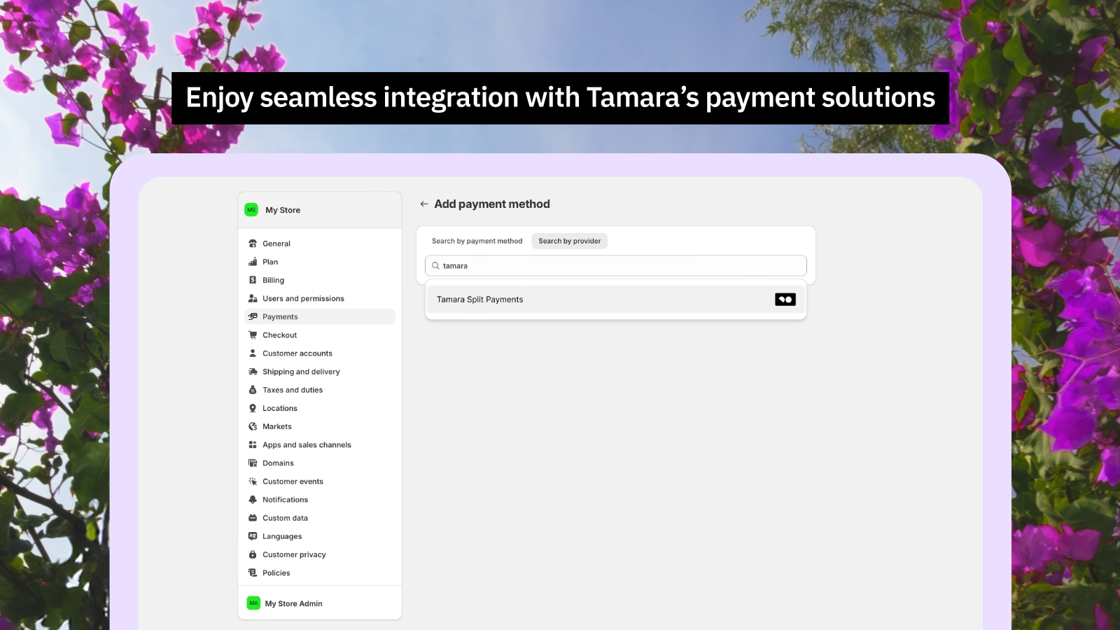 Enjoy seamless integration with Tamara’s payment solutions