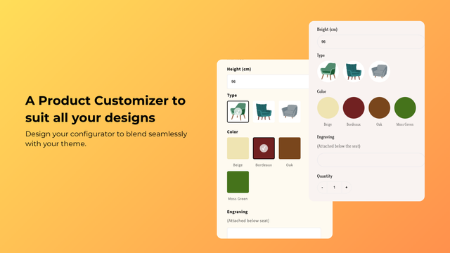 A product customizer to suit all your designs