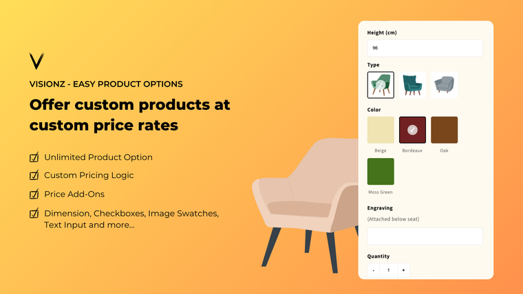 Visionz ‑ Easy Product Options Screenshot