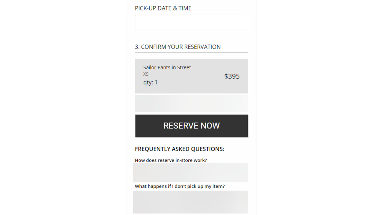 Reservation Modal - Reserve Now