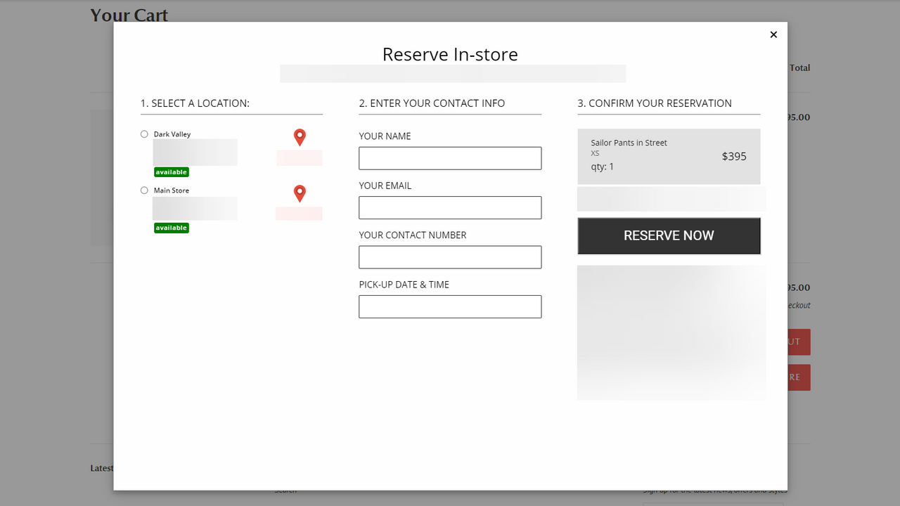 In‑store Reserver Screenshot